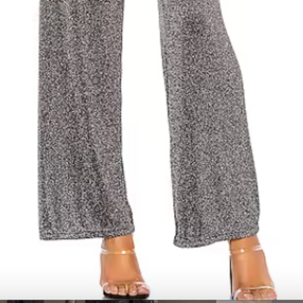 Revolve Superdown Jumpsuit Size Small Metallic Si… - image 5